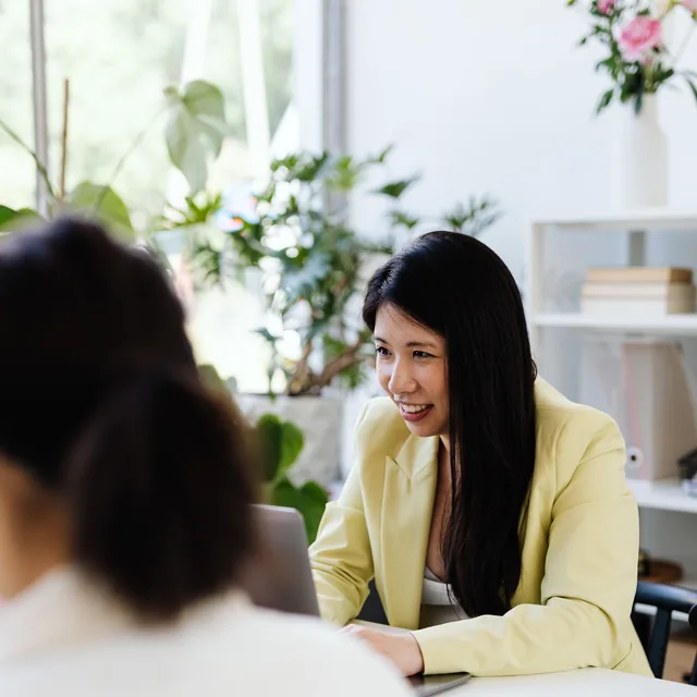 A relationship manager guiding a client